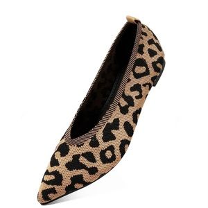 🆕 Leopard Print Knitted Flats